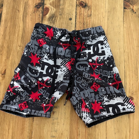 DC Kids Graphic Black and Red Shorts - Picture 1 of 4